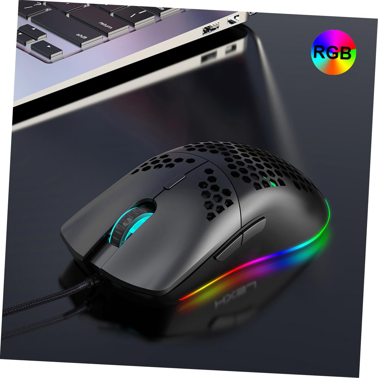 Hemobllo Mouse Rgb Tasti Illuminazione Programmabile Design Ergonomico Dpi Regolabile Fino Per Uso Professionale