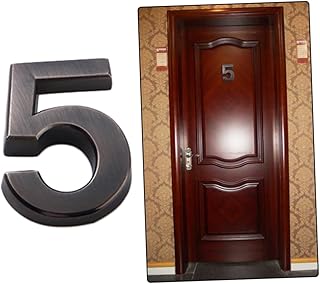DECHOUS Metal Mailbox Number Stickers Metal Signs Address Number Stickers Adhesive House Numbers Door Number Stickers Apartment Door Number Room Gate Number Signboard Doorplate Figure