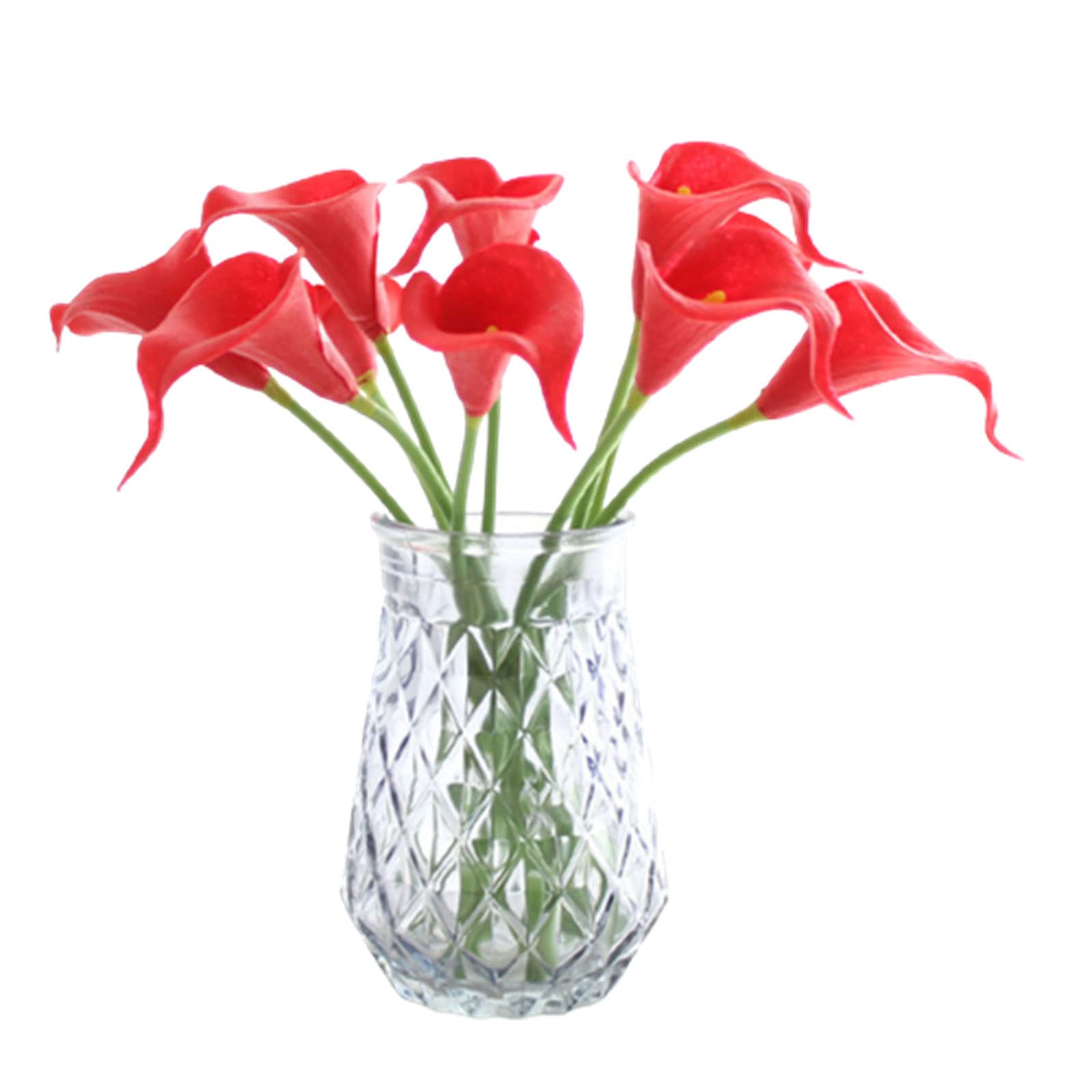 OSNIYAW 10pcs PU Fake Flower Artificial Calla-Lily for Home Decorations Wedding Bouquet Table Centerpieces Baby Shower Flower Artificial Calla