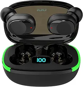 Fone de Ouvido Sem Fio, TWS, Intra-Auricular Display LED Digital, IPX4, Estojo de Carregamento Rápido com Indicador de Bateria, Modo Gamer, Bateria 8H/36h, Chamadas Transparentes Microfone Duplo