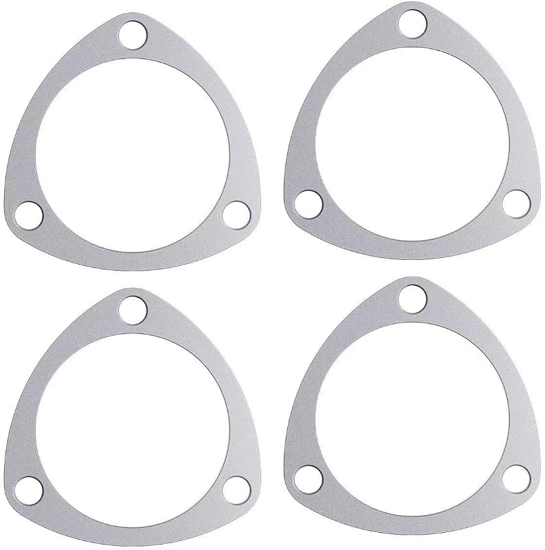 Junta do coletor de escape ISDOHS 8001 em grafite para tubo de 6,35 cm, flange de 3 parafusos – Conjunto com 2