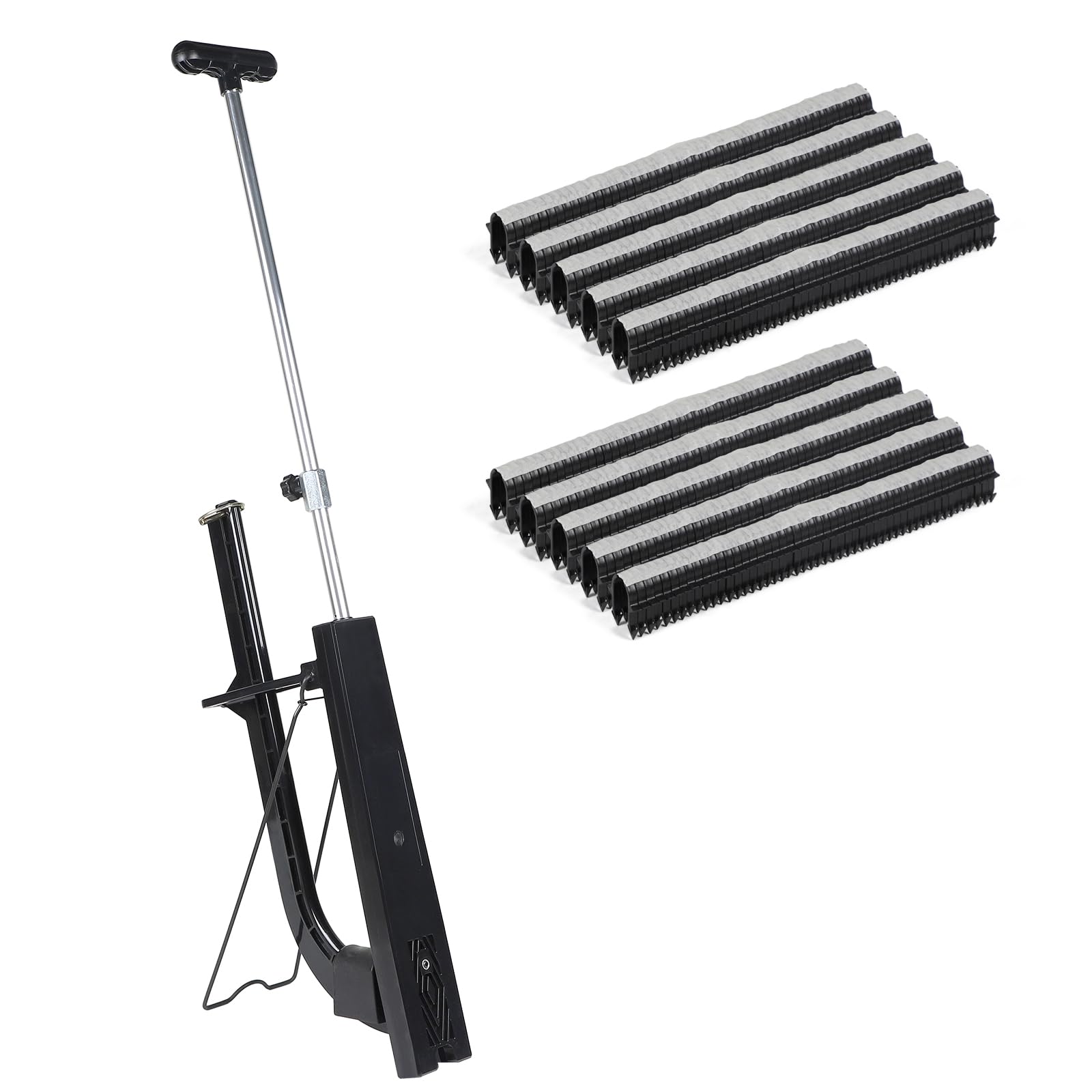 CPROSP Grapadora para Calefacción por Suelo Radiante 90cm, con 500 Unidades(40mm), Grapadora para Tubos de Suelo Radiante, para Tubos Ø 14-20mm - Compatible con Grapas de 40-50mm