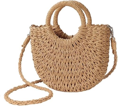 Straw Purses for Women Summer Beach Woven Bag Crossbody Shoulder Bags Spring Top Handle Satchel Handbag