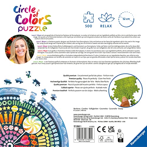 Ravensburger Circle of Colours Candy Sweets 500 Piece Jigsaw Puzzle for Adults and Kids Age 10 Years Up, Lemon Tree, Durchmesser 52 cm - Image 3