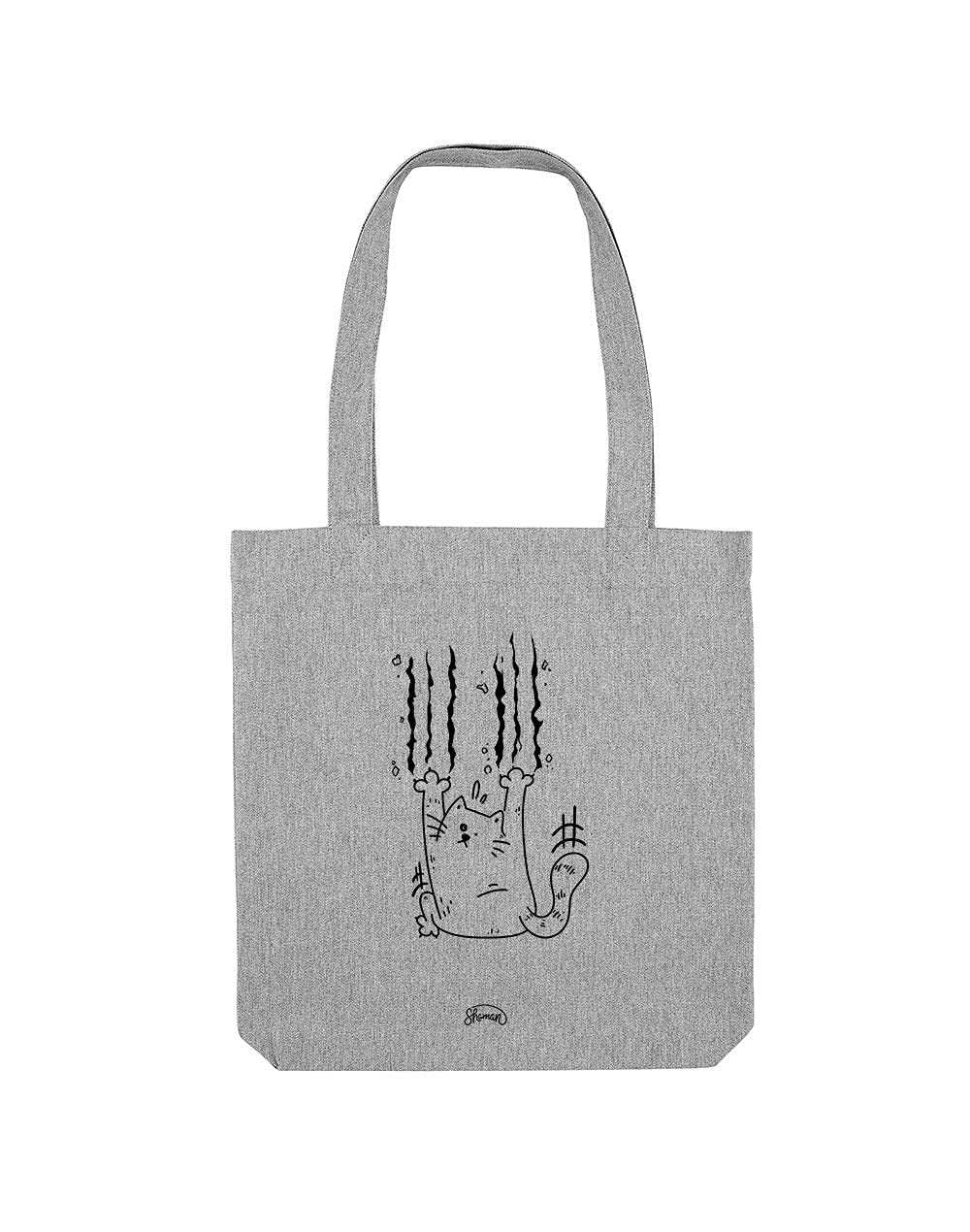 Le Fabuleux Shaman Cat Claw Tote Bag, Flecked grey, Western - Image 2