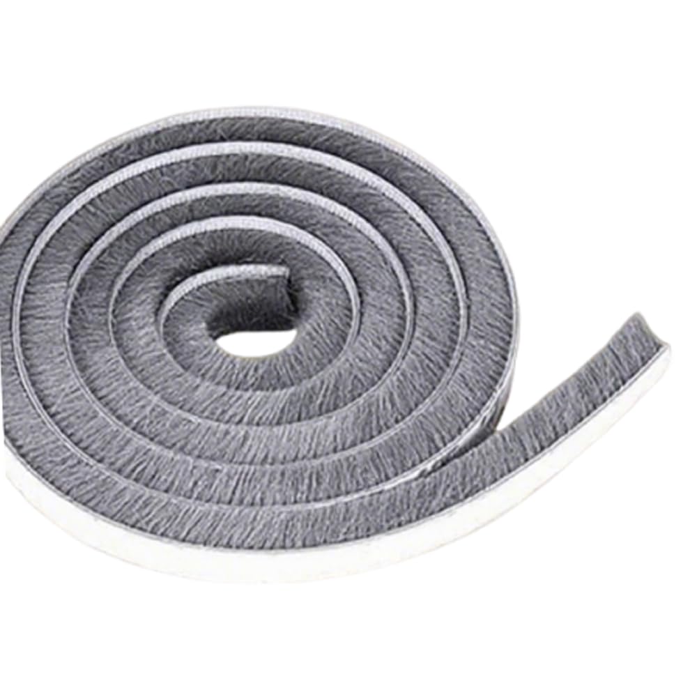LIKENNY 隙間テープ クッションテープ モヘアタイプ 静音テープ すきまテープ 網戸用 き間テープ 玄関ドア 戸当たり 窓 サッシ用 隙間対策 5m*9mm*15mm