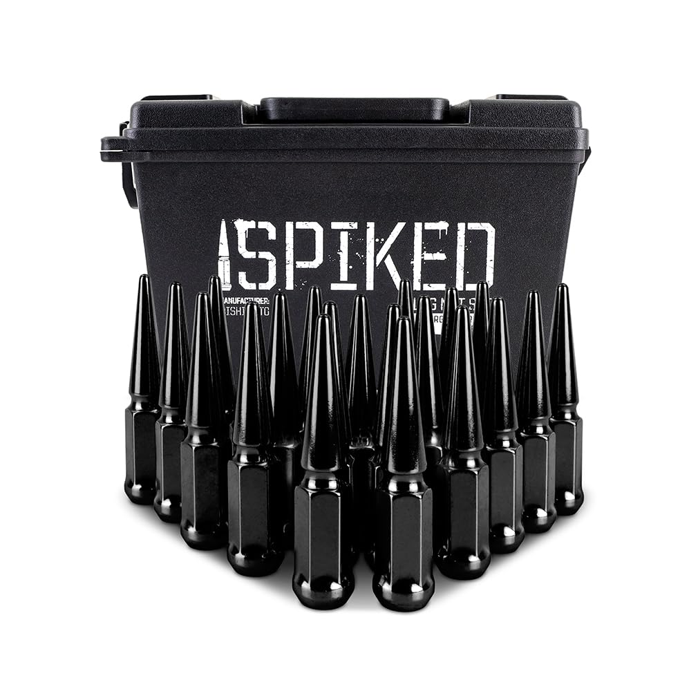 Mishimoto Spiked Lug Nuts, M12x1.5, 20-PC Set, Black