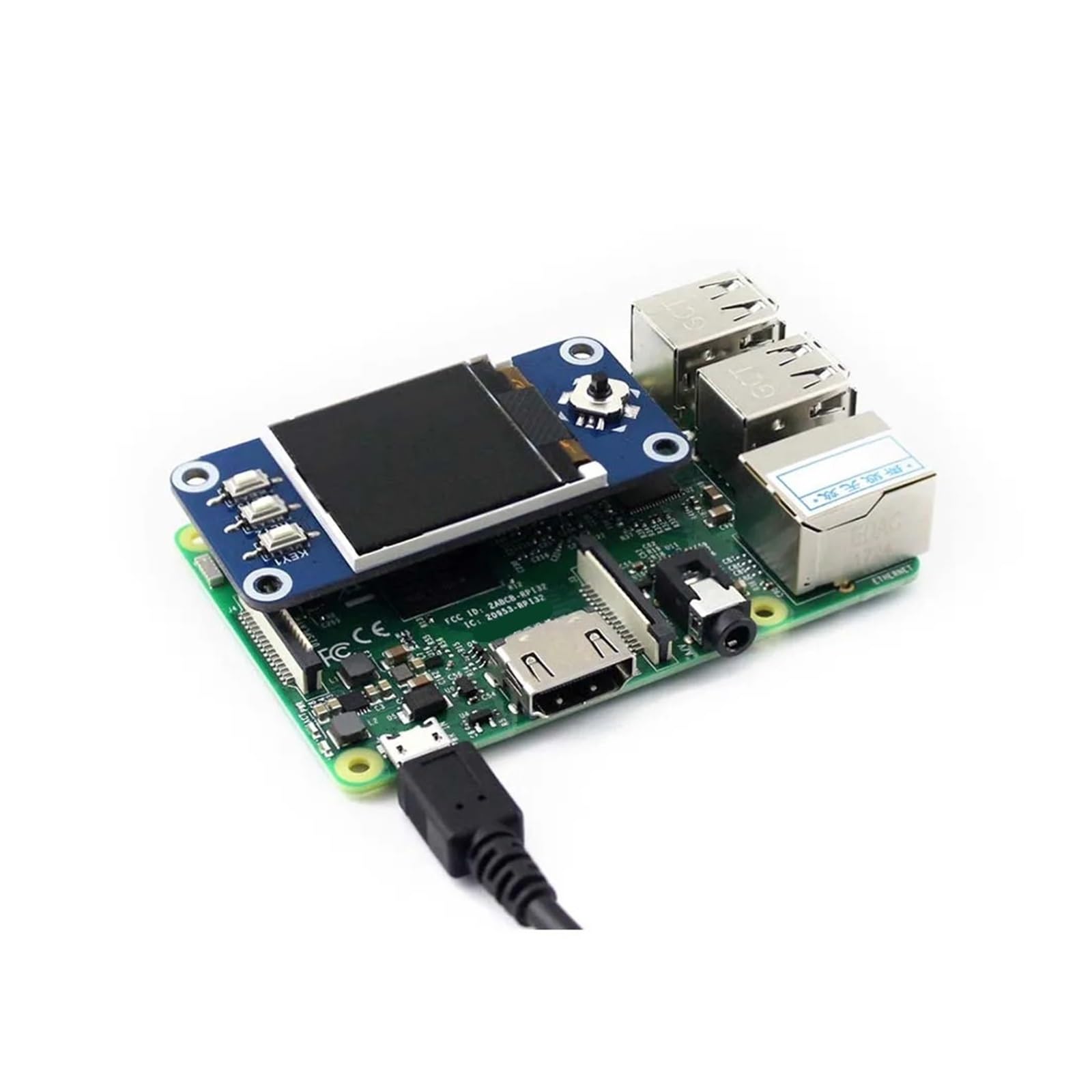 JJKKOZVQF 1.44inch display for 2B/3B/3B+/Zero/Zero W,128x128 pixels,SPI interface,ST7735S driver