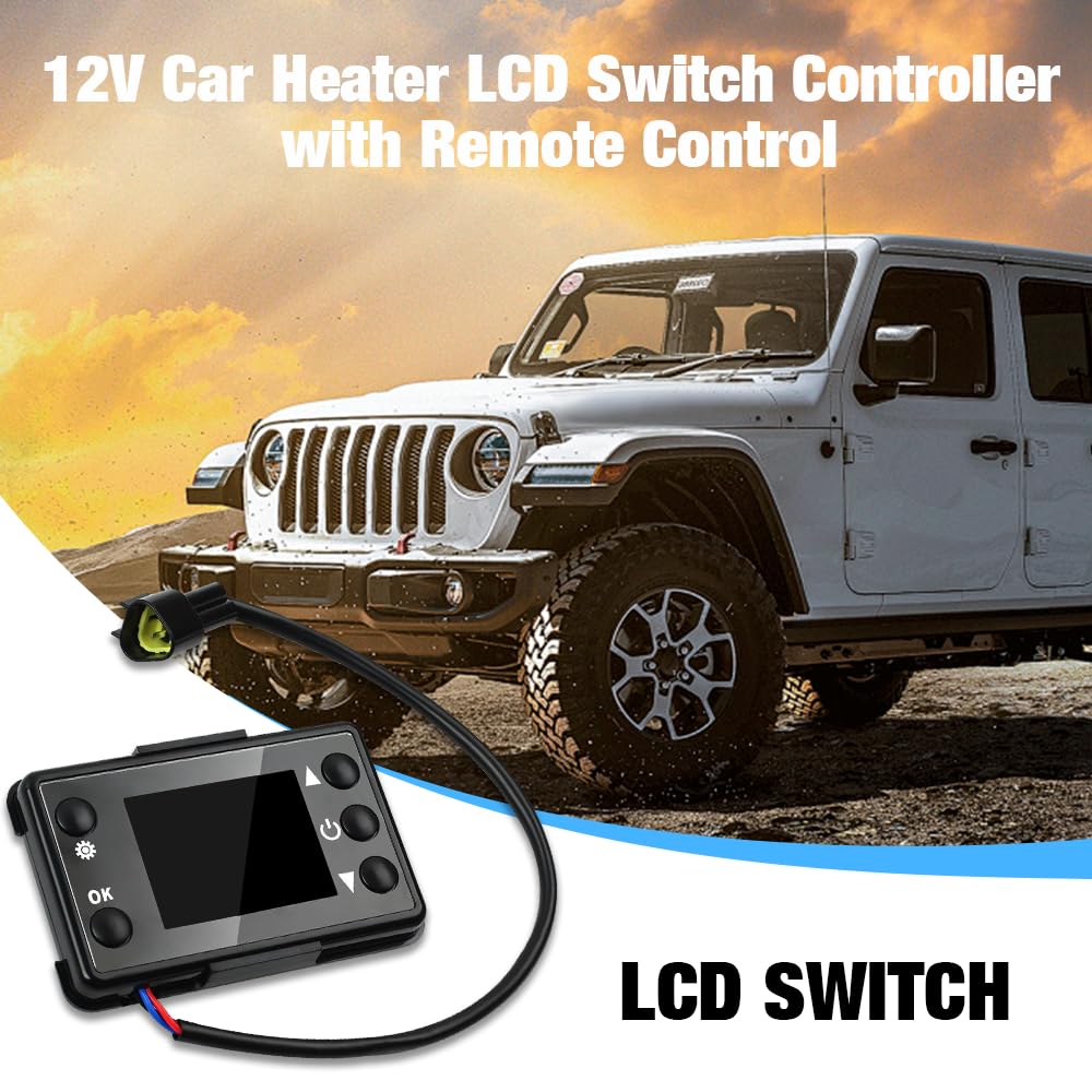 12V /24V Auto Heizung LCD Schalter Controller, Luftheizungs-Steuerplatine mit Fernbedienung, LCD-Autoheizungsregler, Auto Standheizung Controller Board für Auto Diesel Luftheizung Parkheizung