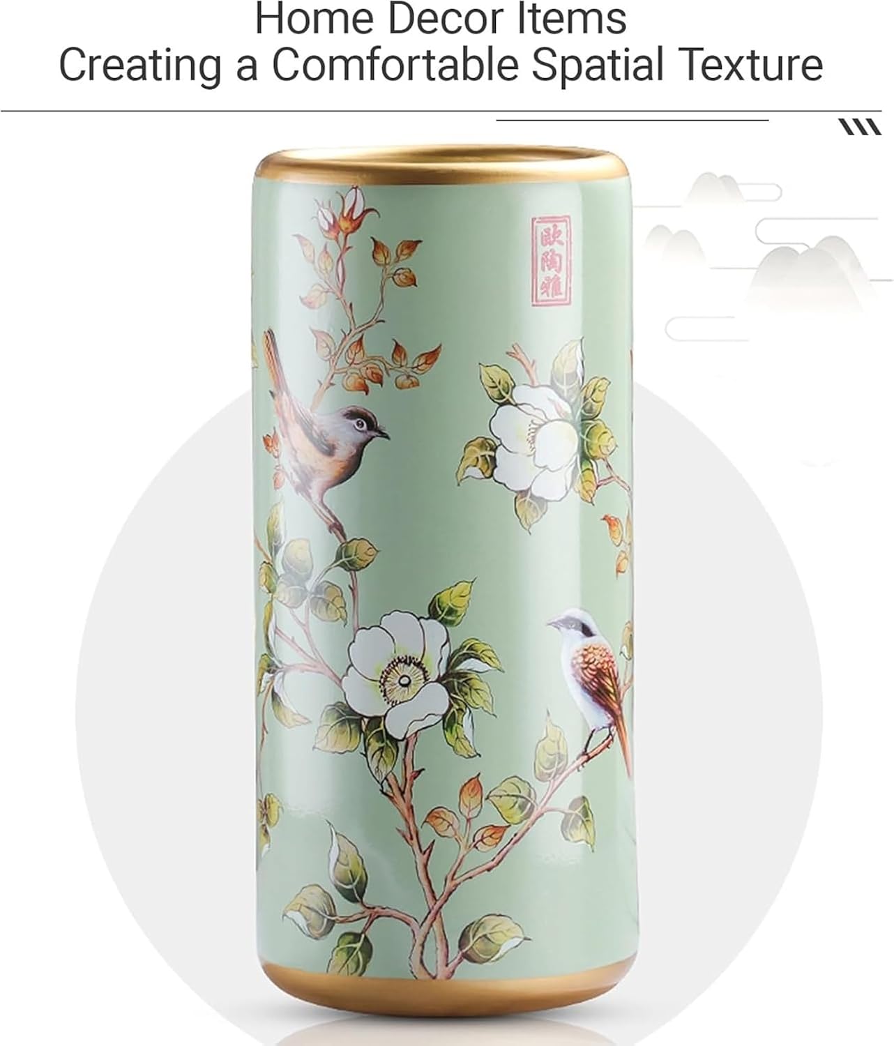 Commercial Ceramic Vintage Umbrella Stand Hand-appliqué Chinese Large capacity Umbrella Holder Organizer Umbrellas Storage Bucket for Entryway