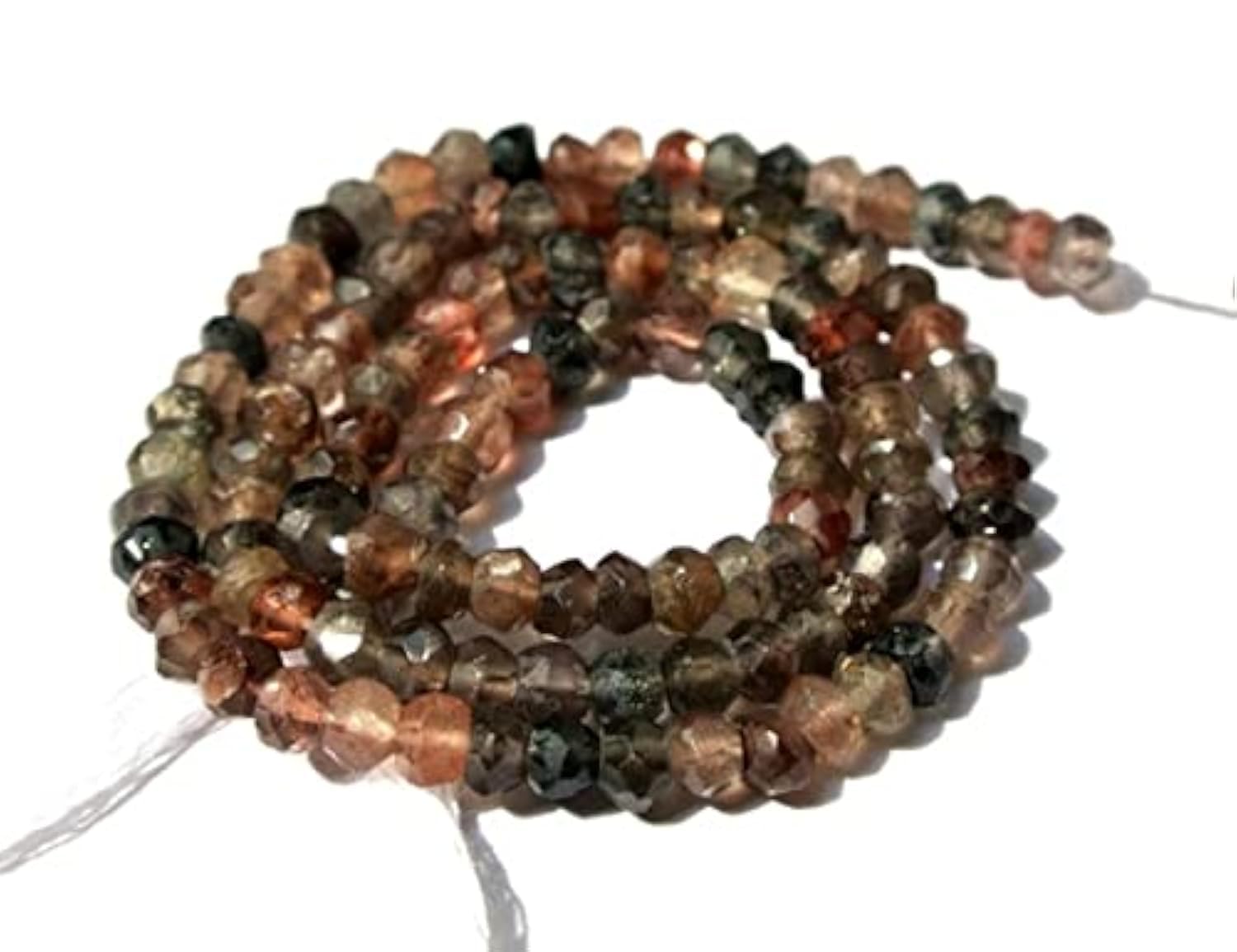 Andalusite micro faceted rondelles pour créer des bijoux bohèmes