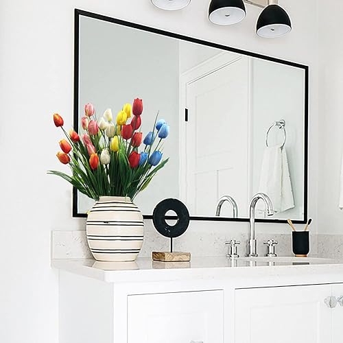 Miniatura 2 de 6 paquetes de tulipanes artificiales multicolor para exteriores, resistentes a los rayos UV, plástico sintético, arbustos vegetales, plantas para el