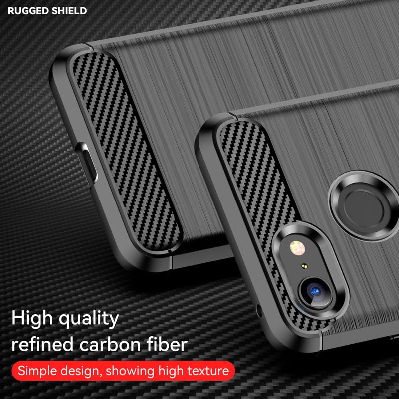 Image of Hybrid Carbon Fiber Back Case for Google Pixel 3 XL (Black)