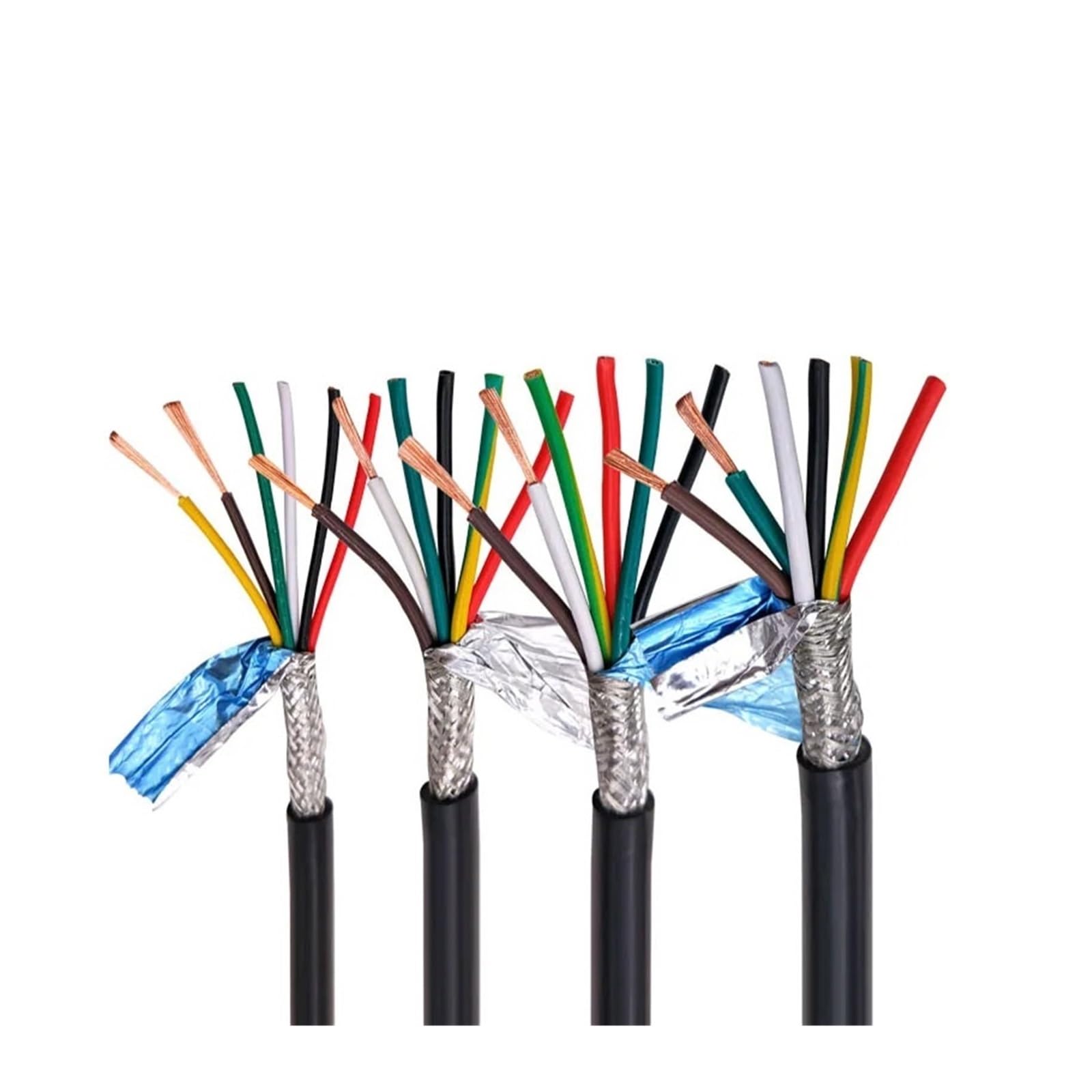 Ekranowany kabel sygnałowy RVVP o długości 10–20 m, drut miedziany z PVC 2–8 żył