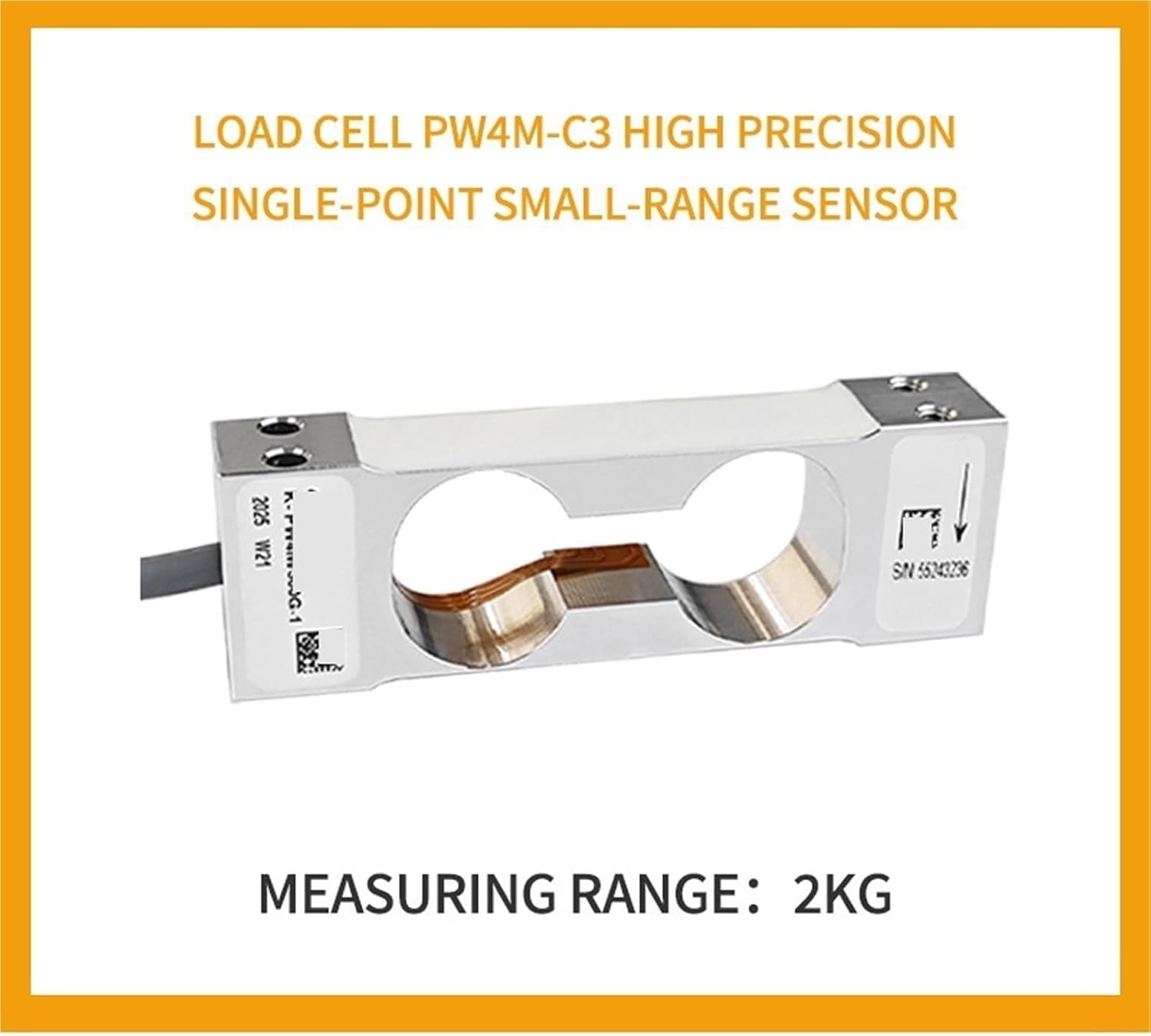 PW4M-C3 Load Cell 300g/500g Miniature Weighing/Force Sensor Industrial Weight Systems Small Batching Scale(PW4M 2kg)