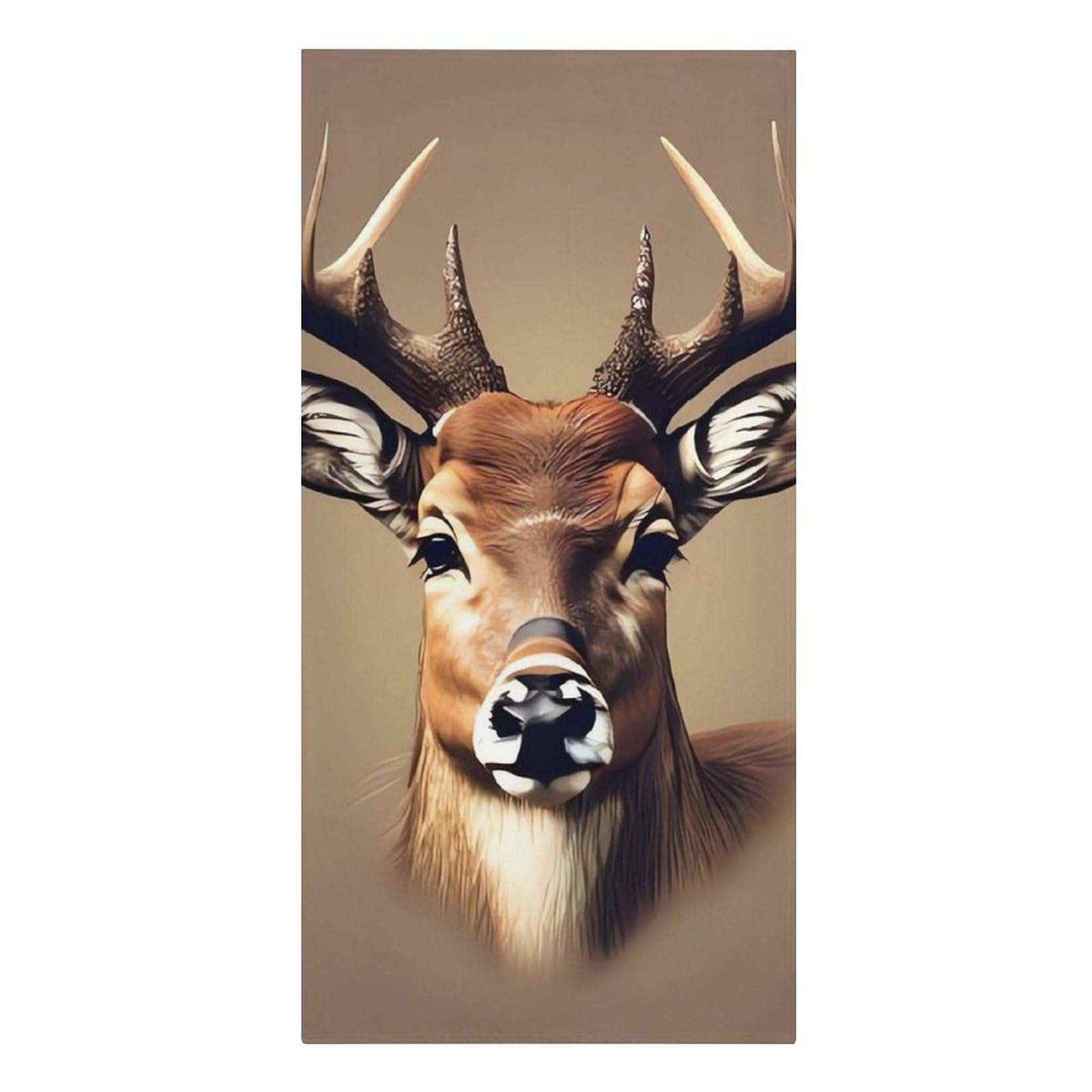 QMNLKH Deer Head Printing Beach Towel for Women, Large Microfiber Pool Towel for Men, Absorbent Swim Towels for Home, Lightweight Bath Towels for Camping, Yoga, 30.3"x61.4"