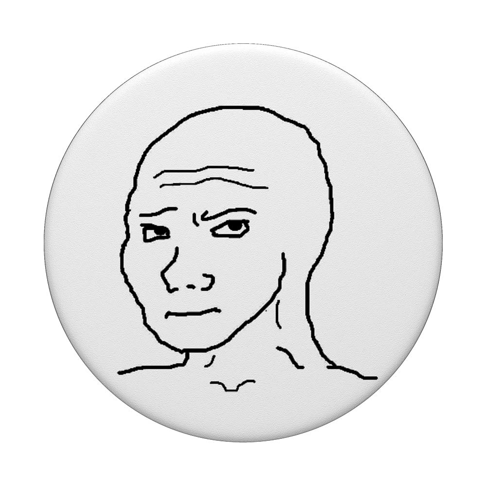 Funny Meme wojac annoyed hm sketch line Art Design PopSockets Swappable  PopGrip : Amazon.co.uk: Electronics & Photo