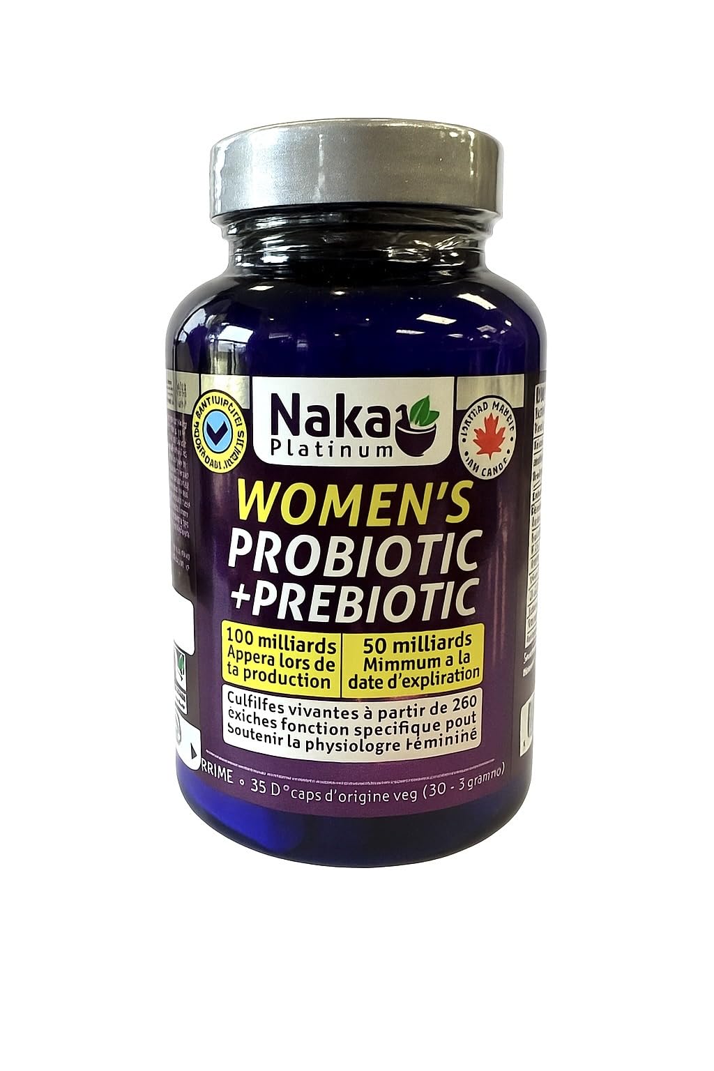 Probiotic 60, Naka Platinum Women's Probiotic + Prebiotic Delayed