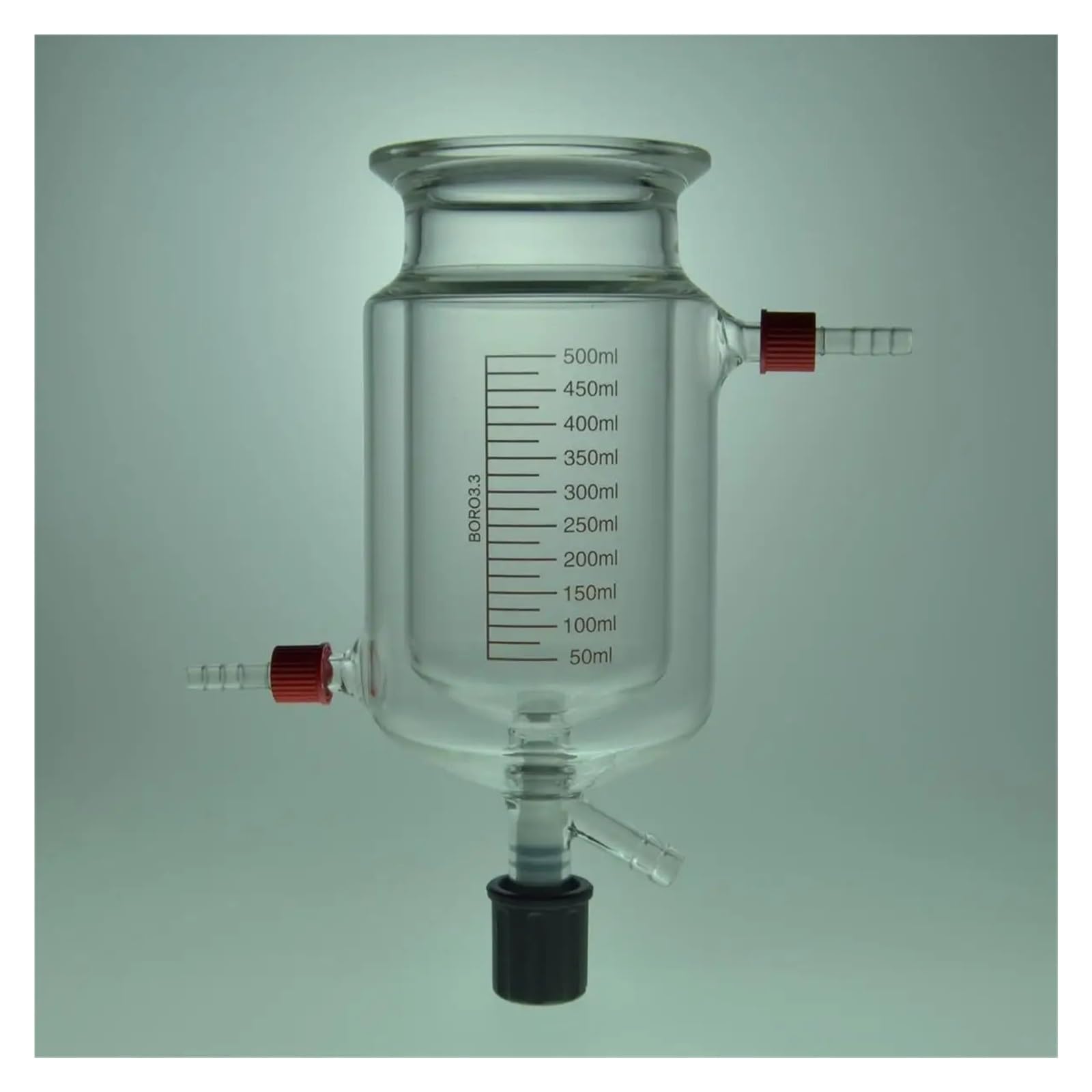 Matraz de reacción con camisa de laboratorio y válvula de PTFE(100ml)