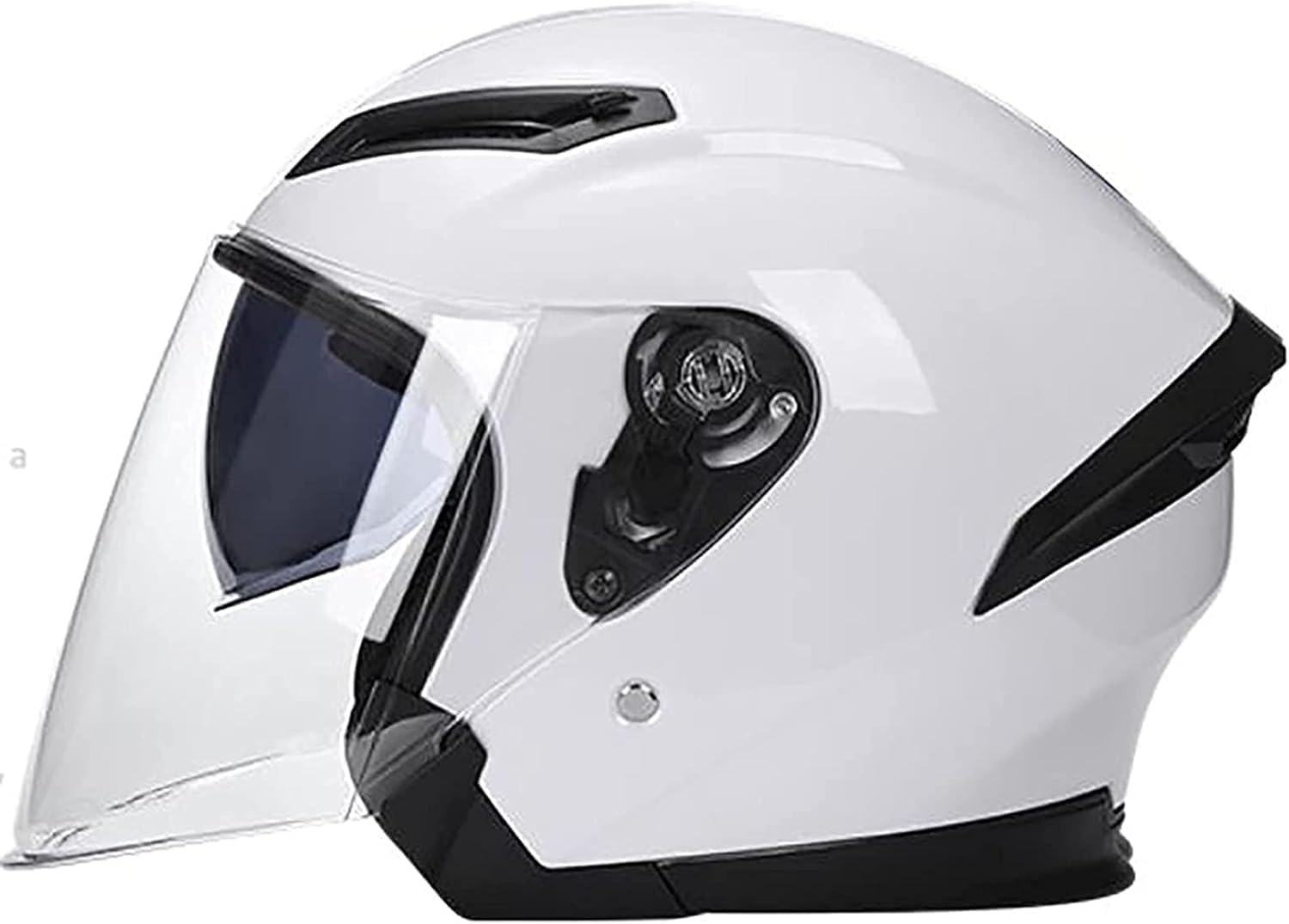 Casque moto jet 3/4 rétro avec double visière pour scooter et custom en ville