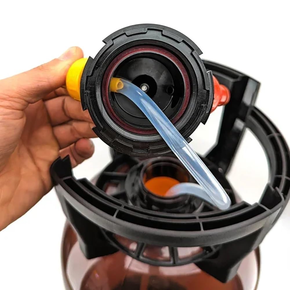 Fusto Oxebar In PET Ambrato Da 20 Litri – Fermentatore A Pressione, Fusto For La Produzione Di Birra Con Tubo Di Pescaggio Galleggiante, Valvola Di Non Ritorno, Tappo Di Carbonatazione – Uso Domestico