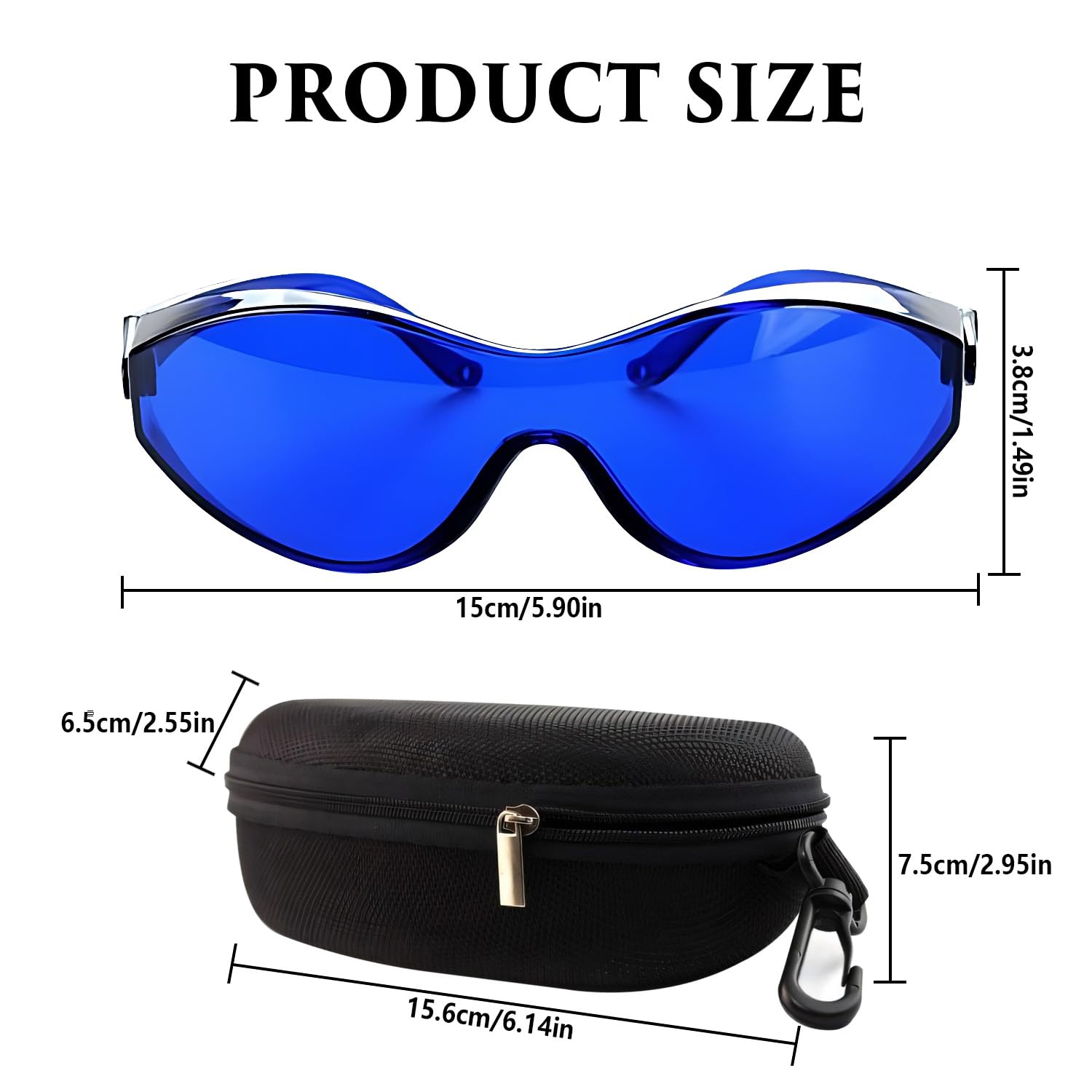 1 Set Golf Blue Lenses, Golf Ball Finder Glasses, Outdoor Golf Finding Glasses, Golf Sunglasses, Suitable for Running, Cycling, Golf Course Wear, Gift Giving(Blue) - Image 3