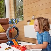 Vista 7 de Hot Wheels City Toy Car Track Set, Bat Loop Attack with Adjustable Loop & Launcher, 1:64 Scale Vehicle, Connects to Other Sets