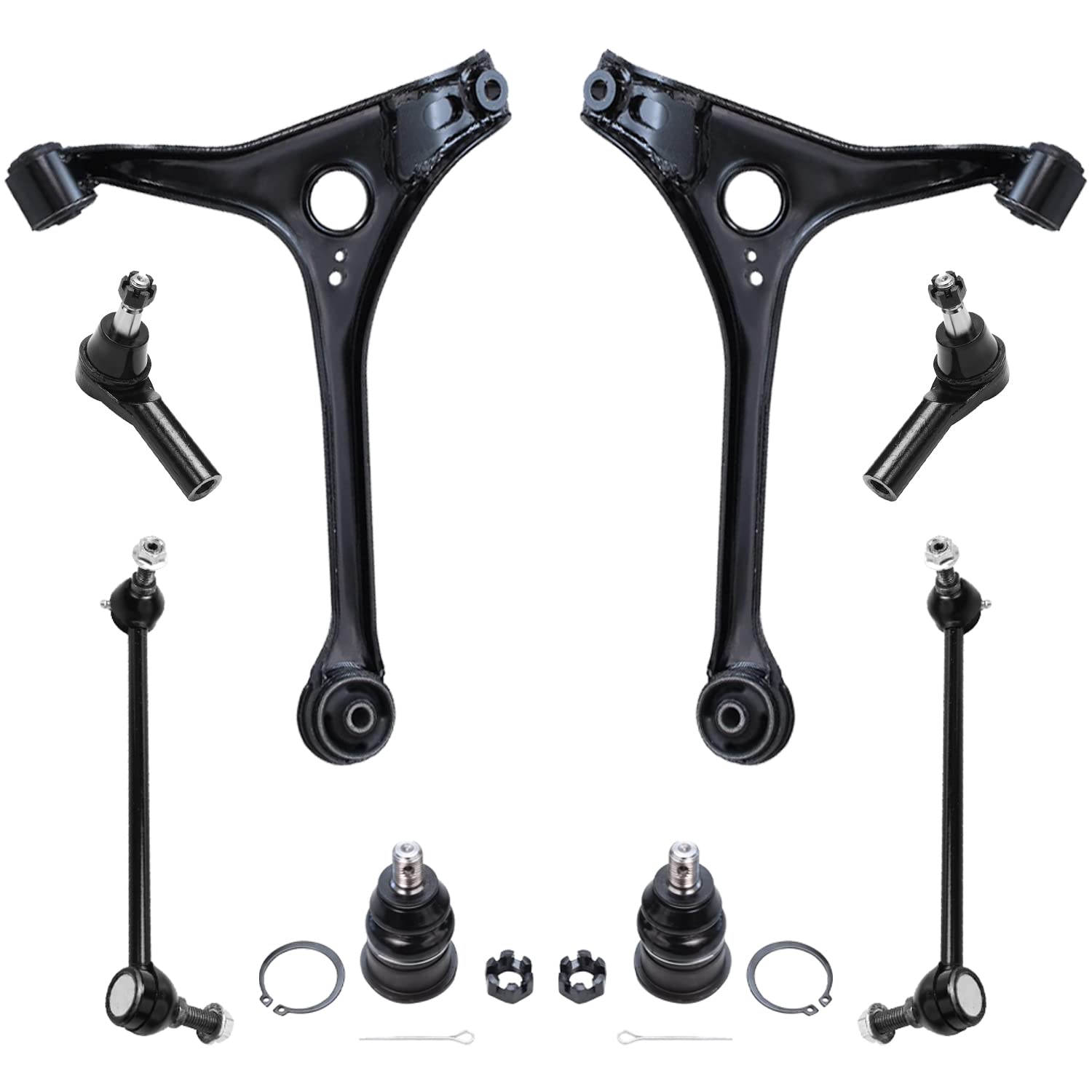 Detroit Axle - 8pc Front End Kit for 1998-2007 Ford Taurus 1998-2005