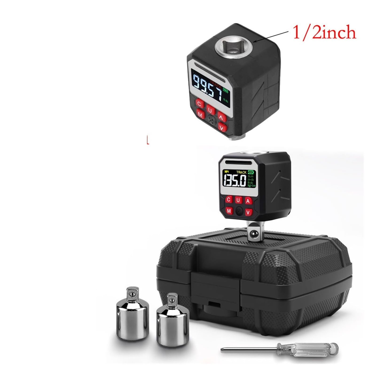 Cyfrowy momentomierz, 1/2-calowy cyfrowy adapter dynamometryczny, elektroniczny klucz dynamometryczny, zestaw narzędzi ręcznych do naprawy samochodów