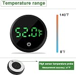 Thermomètre de l'aquarium Thermimètre numérique de réservoir de poisson Affichage de la température du réservoir de poissons ±1℉ pour Betta Axolotl Turtle Tank (avec batterie de rechange)