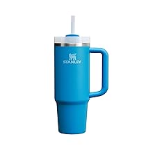 STANLEY 1913 Quencher H2.0 Flowstate Borraccia Con Cannuccia 0.89L – Freddo Per 9 Ore – Con Ghiaccio Per 40 Ore – Senza BPA – Tazza Termica Con Manico – Azure