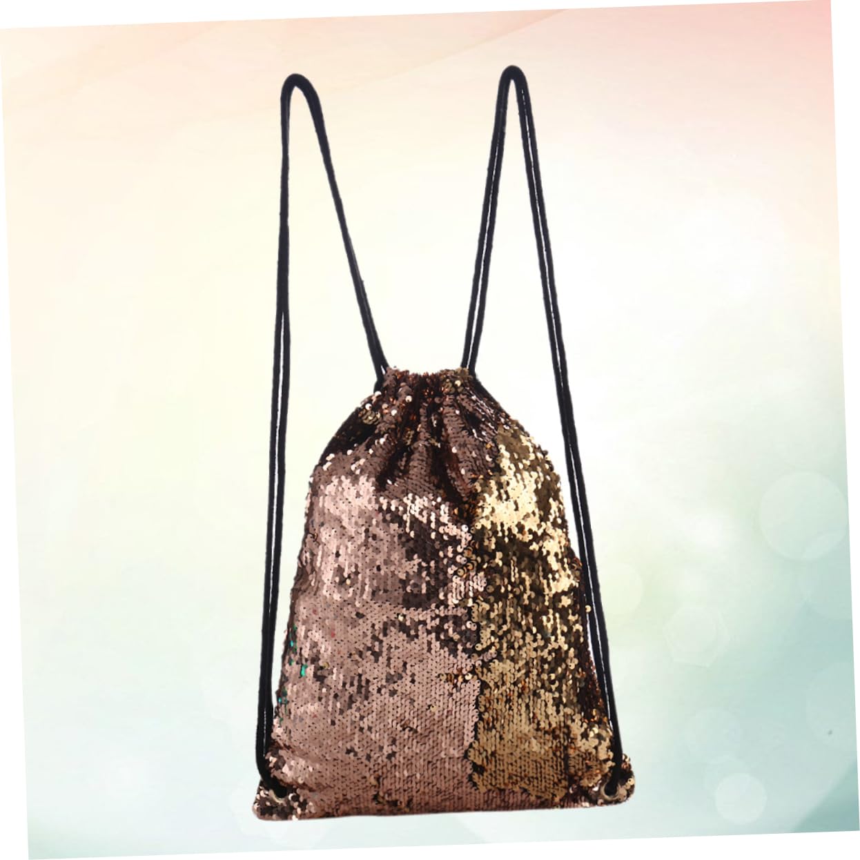 2 Piezas mochila de viaje bags shopping bag sports bag bolsa de deporte bolsa de playa aire bolso con cordón de lentejuelas mochila con brillo bolsa de baile