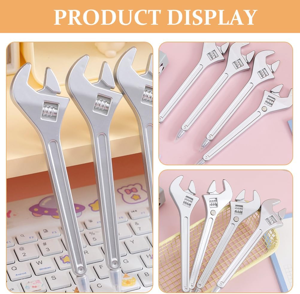 Tofficu 30 Pcs Ballpoint Pens Wrench Shape Decorative Novelty Pens for Students School Office Note Taking Party Favors 6.18In