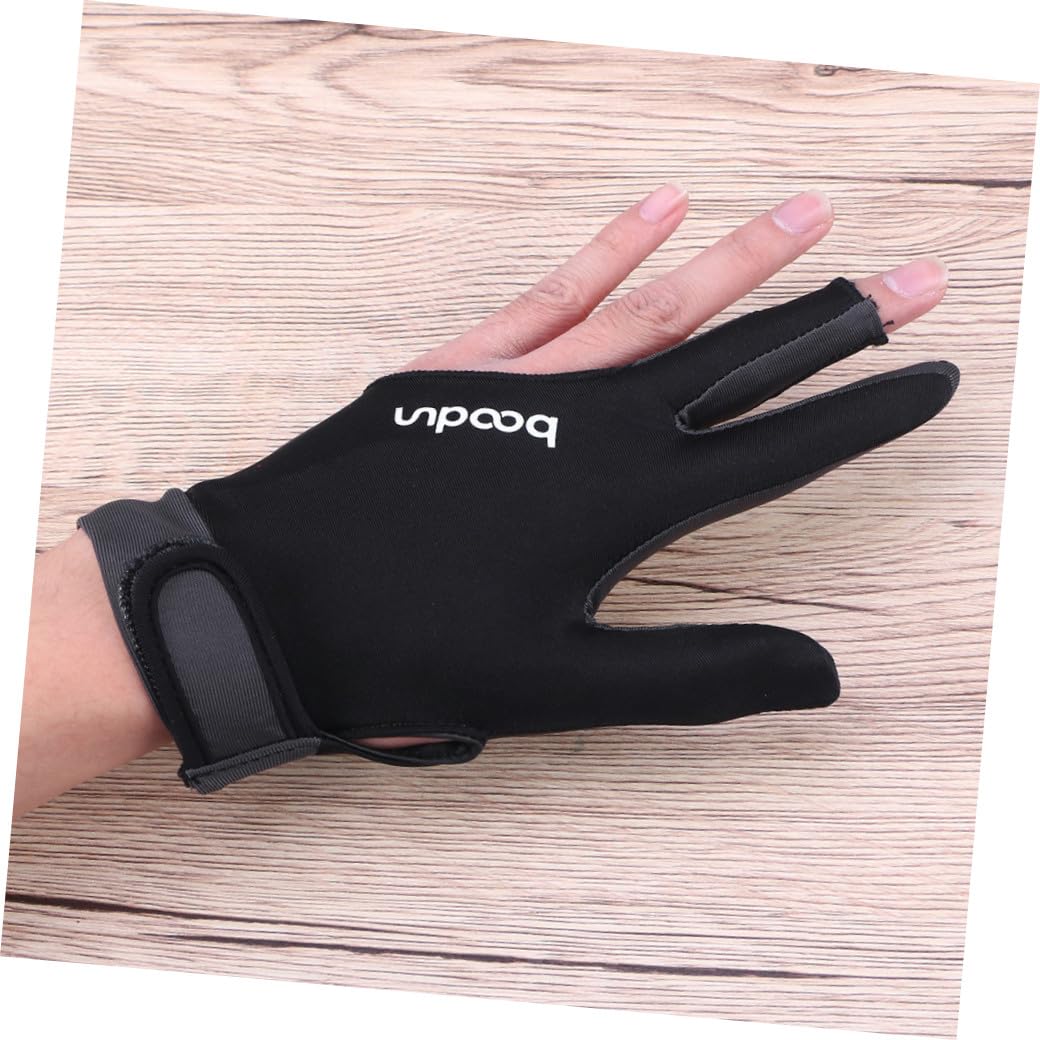 INOOMP 2 Pièces Gants De Billard Gants sans Doigts 3 Doigts Gant De Billard Accessoire À Trois Doigts Gant De Billard Gris Foncé Billard Billard Hommes Et Femmes Gant De Queue De Billard