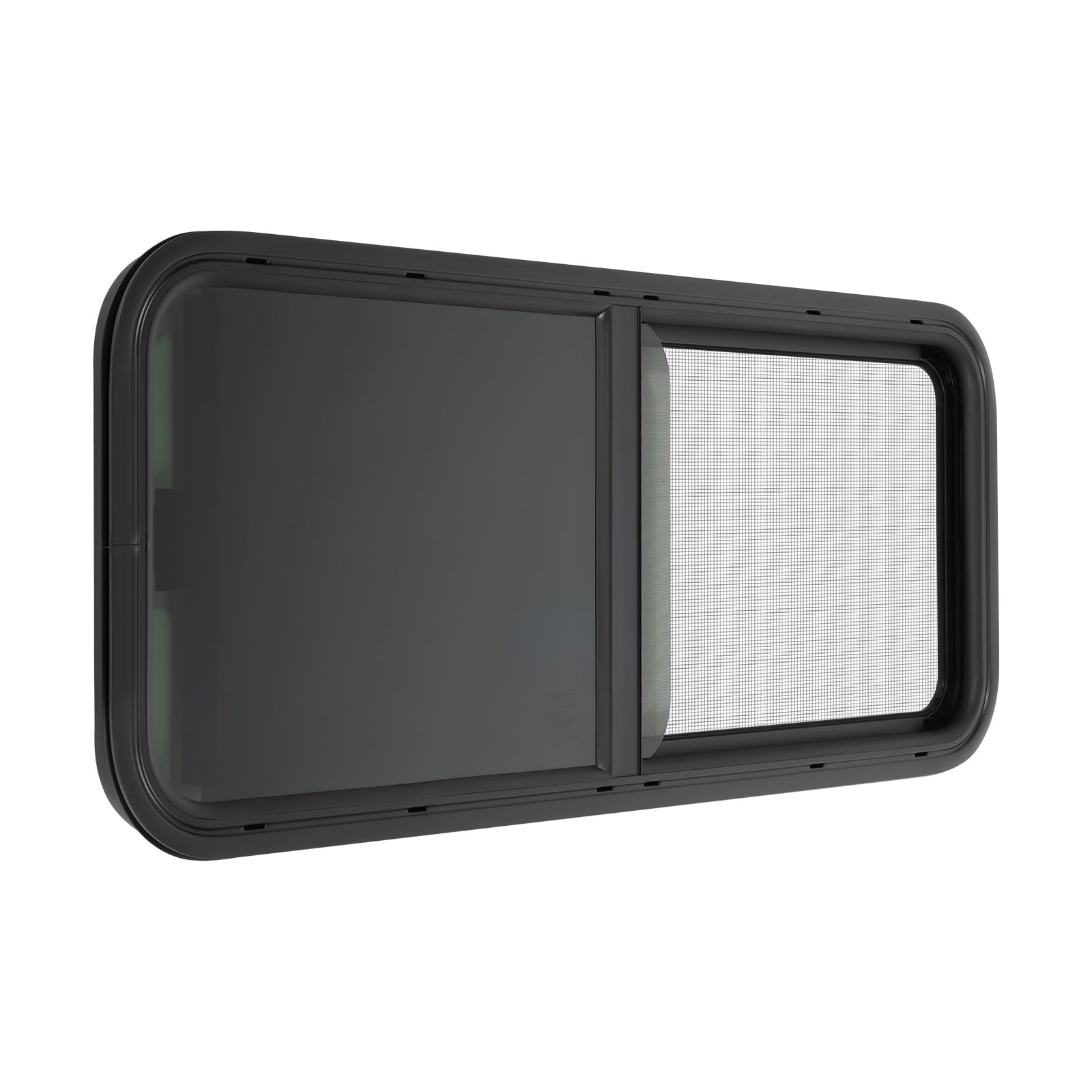 Ventana corredera para autocaravana, ventana lateral con pantalla, cristal templado con cremallera, protección solar para autocaravanas, remolques, 1000 x 400 mm