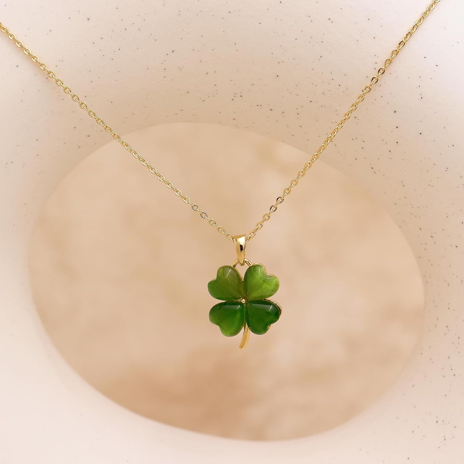 Green Clover Shamrock Necklaces for Women, Cute Dainty St Patricks Day Pendant Chain Choker Prom Wedding Accessories Outfit Jewelry Gift - Image 6