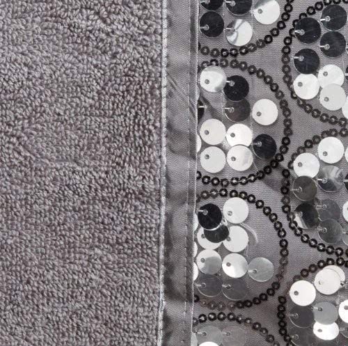 Popular Bath Sinatra Modern Bathroom Towel Set 3 Piece Bath, Hand And Wash Towel Luxury Contemporary Decor Bling , Soft, Plush And Highly Absorbent, Silver #TOP3