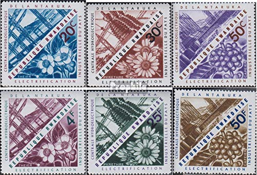 Prophila Collection Ruanda Michel.-No..: 209A-214A (Completa Edizione) 1967 Idroelettrica (Francobolli per i Collezionisti) Piante / Funghi