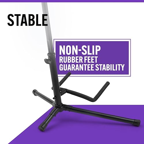 Miniatura 3 de Soporte tubular para guitarra con acolchado de pana On Stage