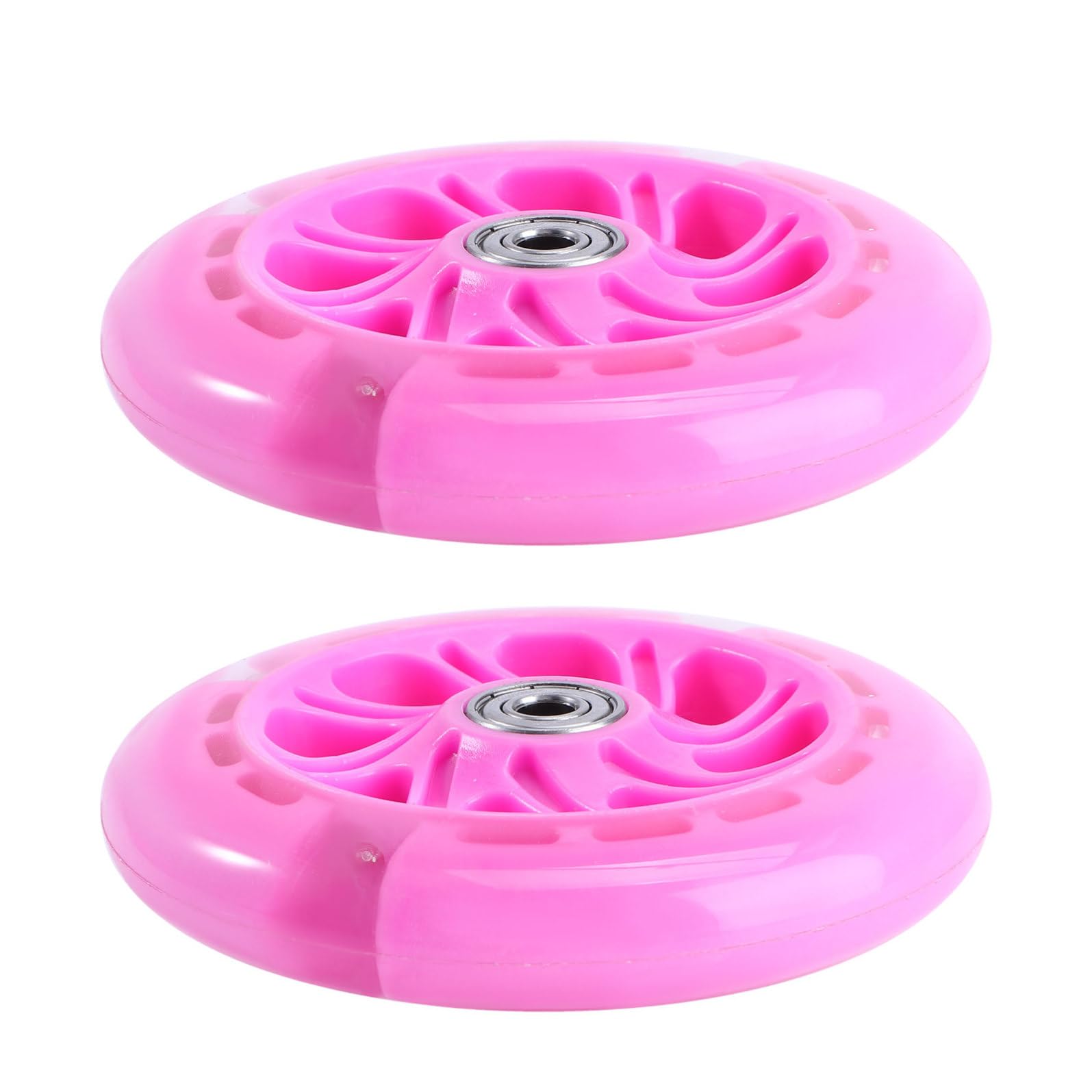 GALPADA Ruedas de Repuesto Luces Led de Pu Rosa para Patinete Eléctrico Alta Elasticidad y Resistencia al Desgaste, Ideales para Uso en Exteriores Casa