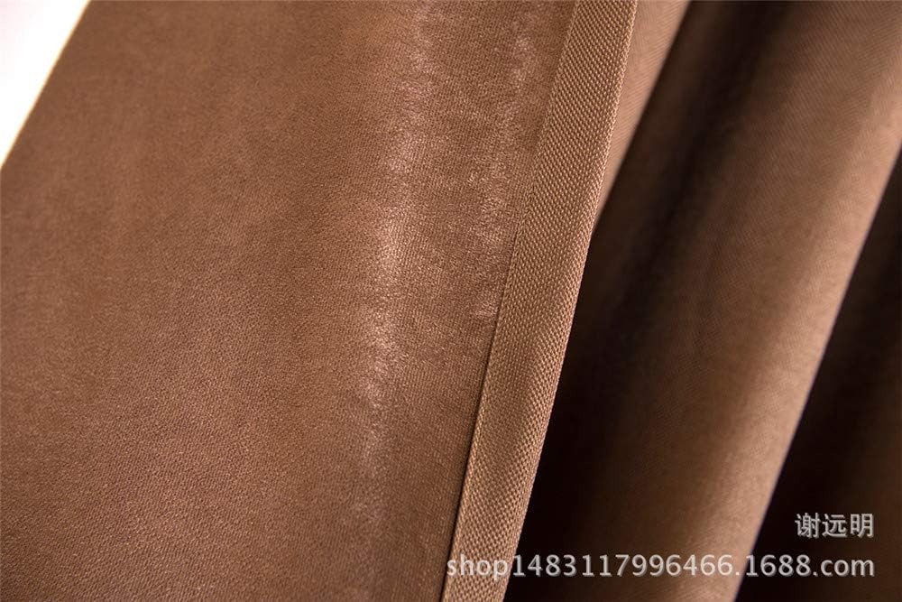 Window Drapes Fabric Solid Color Velvet Linen Simple Modern 2-Pack W x L-90 x 90 Inch (2 X 46" W X 54" L (117cm X 137cm))