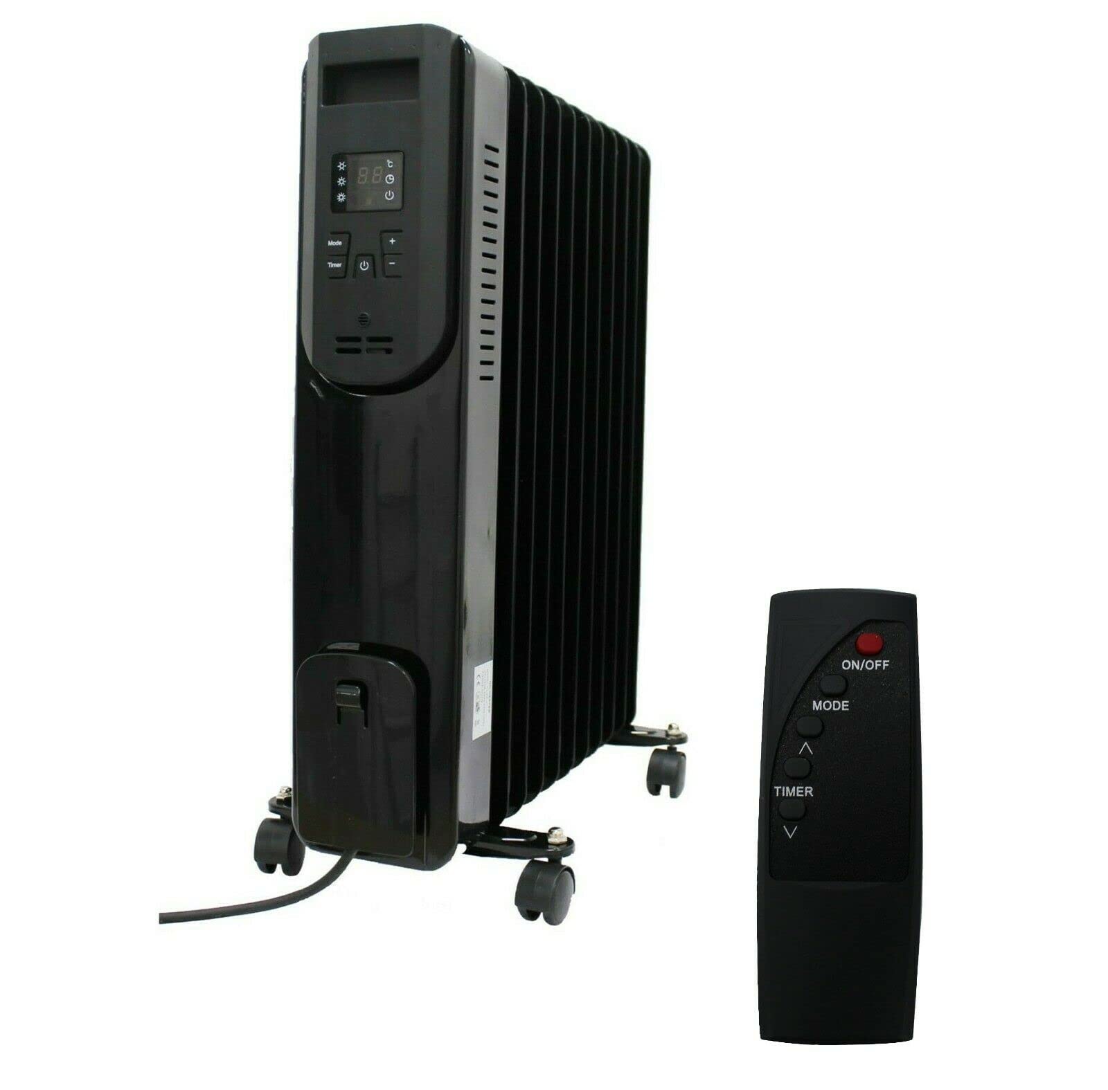 Buy 2500W Oil Filled Radiator, 11 Fin Portable Electric Heater