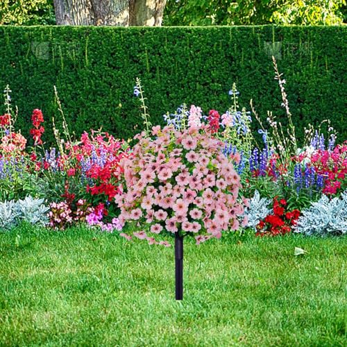 Piquet décoratif de jardin en rose PP pour pot de fleurs
