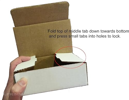 Miniatura 5 de Paquete de 50 cajas de envío M1044 de cartón corrugado blanco de 10 x 4 x 4