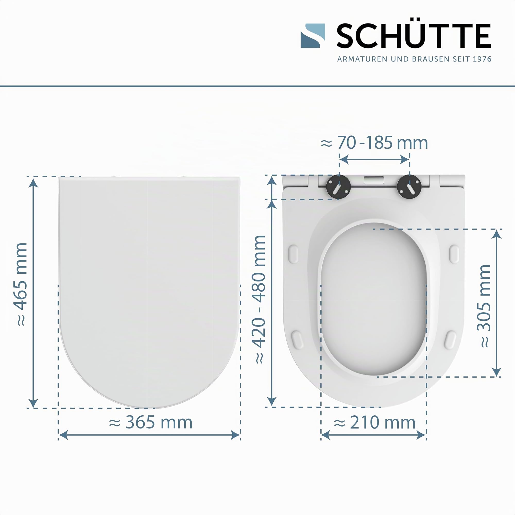 Sedile WC a forma di D con abbassamento automatico, certificato TÜV, coperchio rimovibile in materiale infrangibile, facile da montare con stencil di montaggio, coperchio WC e occhiali portata fino a