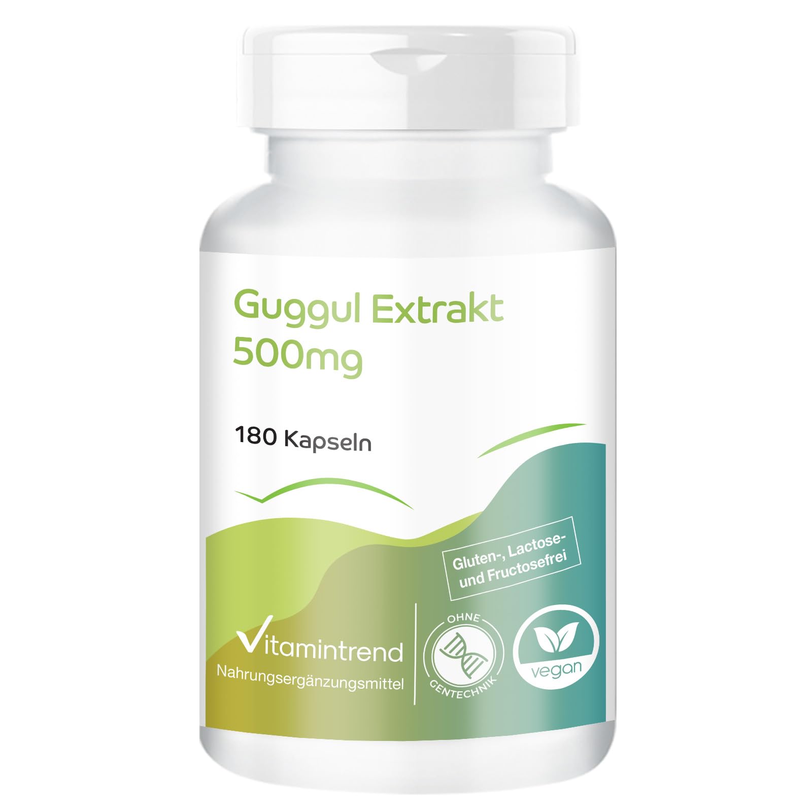 Vitamintrend Extrait de Guggul 500 mg, 180 gélules, 5% de guggulstérones, hautement dosé, végétalien sans stéarate de magnésium, fabriqué en Allemagne