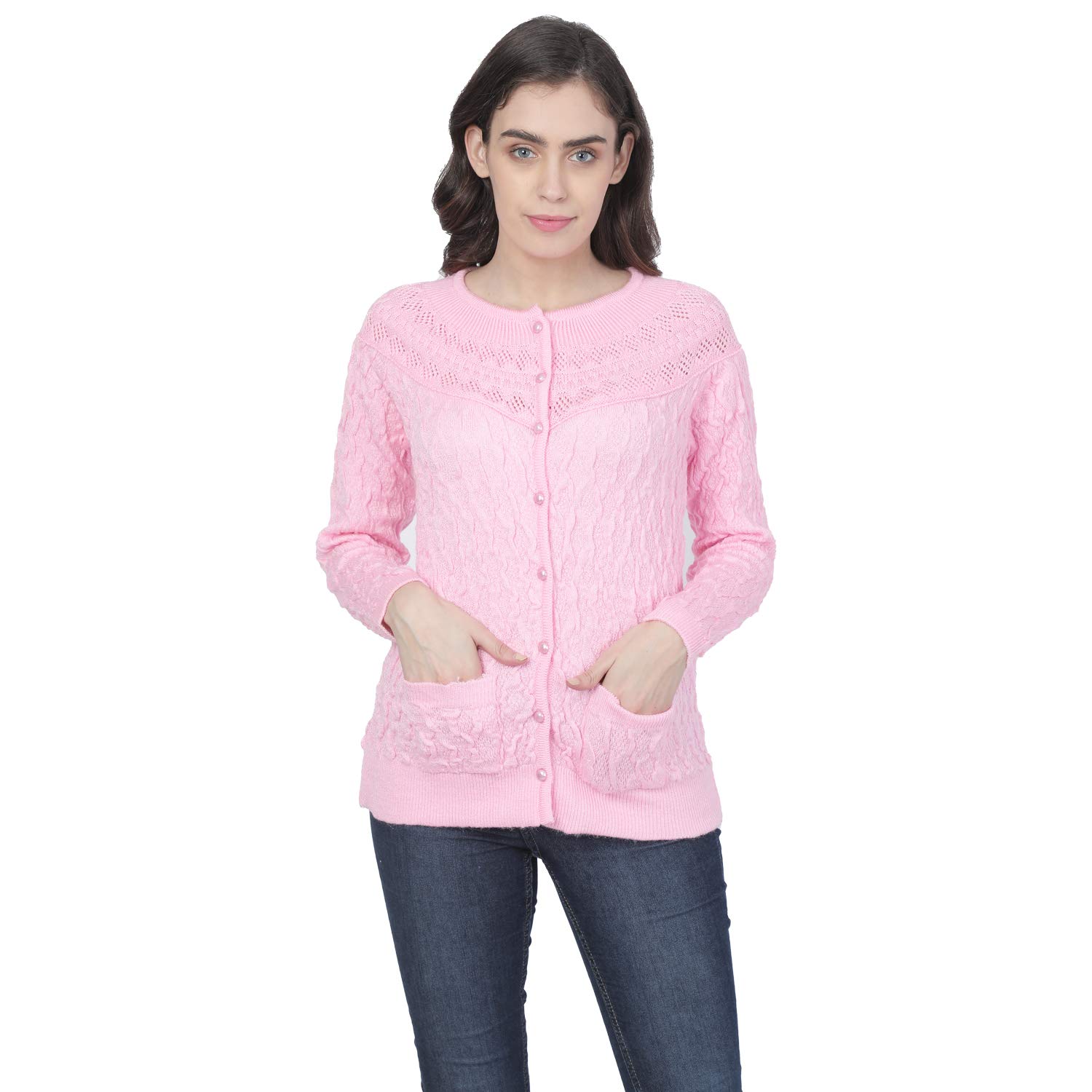 matelco Women Wool Round Neck Cardigan-picture-13