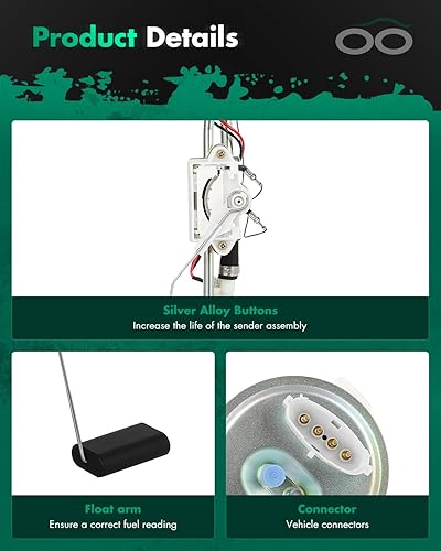 Vista 193 de SCITOO Electrci - Conjunto de bomba de combustible para Ford para Taurus 2010-2012 V6 3.5L Sedán de gasolina 2WD solamente, para Lincoln MKS