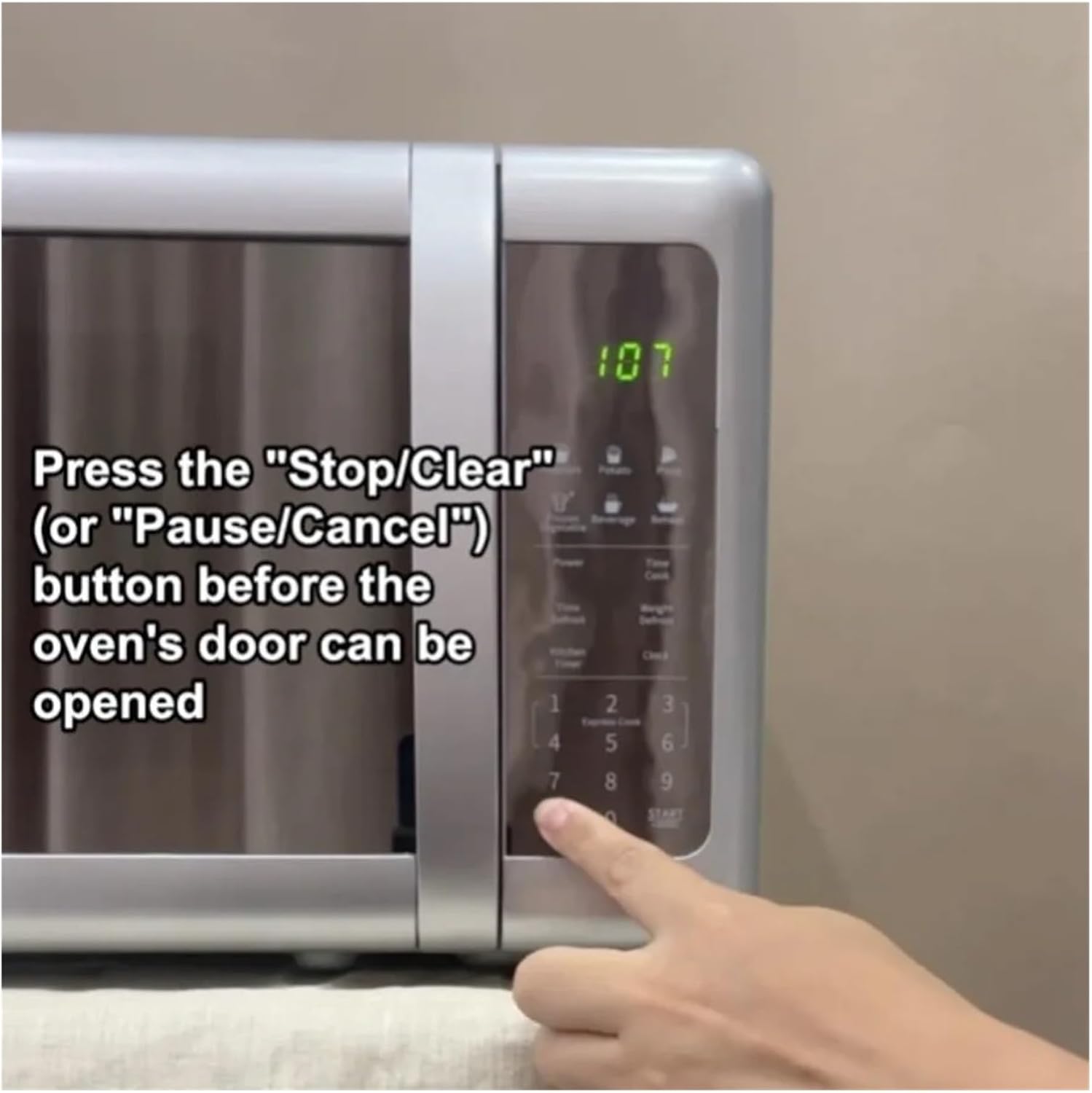 1.2 Cu. Ft. Microwave Oven With Inverter Timer LED Display 1000W 10 Power Levels 8 Pre-Programmed Settings Removable Glass Turn