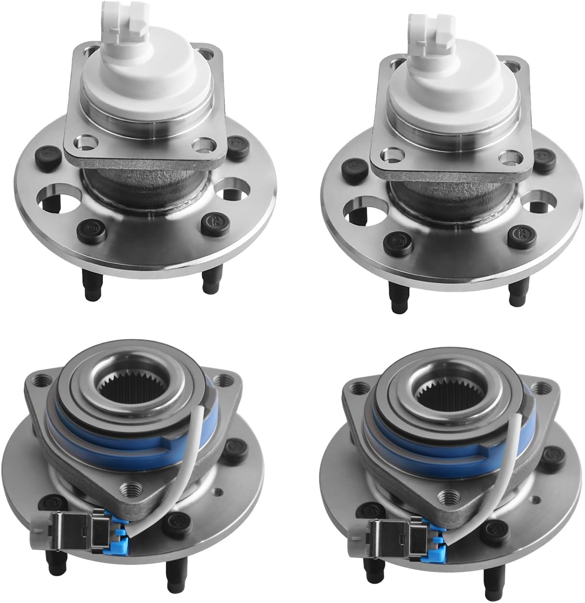 PM Auto Set of 4 Front-Rear Wheel Hub Bearing Assembly Replacement For 2000-2007 Chevrolet Monte Carlo